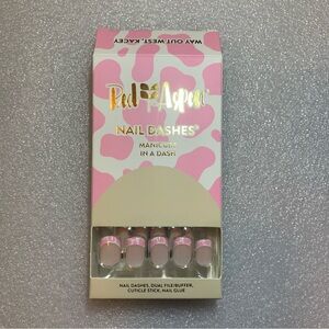 Red Aspen Pink Cowprint Press-On Nail Dashes